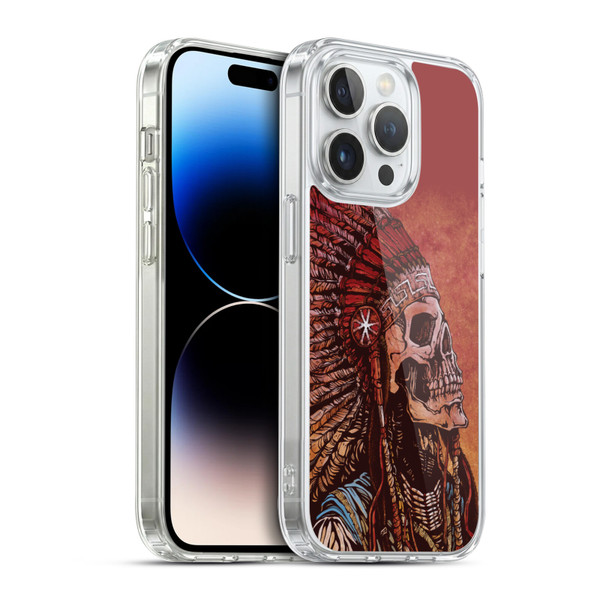 David Lozeau Colourful Grunge Native American Soft Gel Case for Apple iPhone 14 Pro & MagSafe