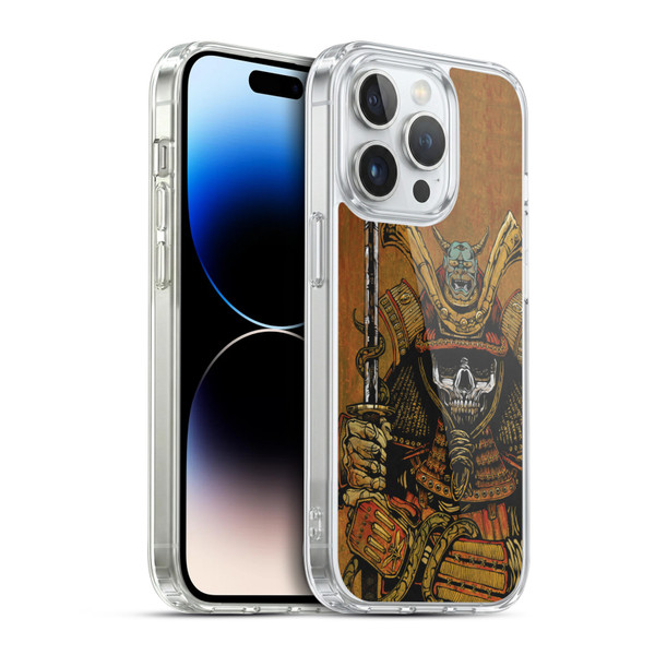 David Lozeau Colourful Grunge Samurai Soft Gel Case for Apple iPhone 14 Pro & MagSafe