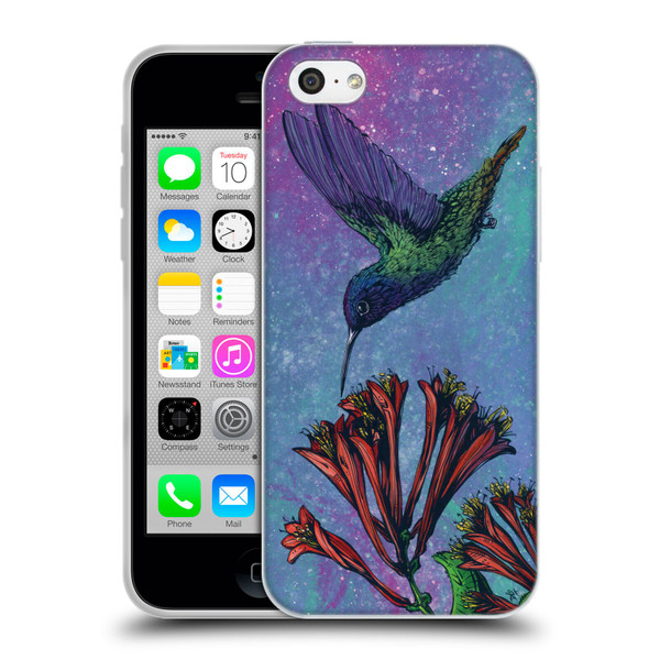 David Lozeau Colourful Grunge The Hummingbird Soft Gel Case for Apple iPhone 5c