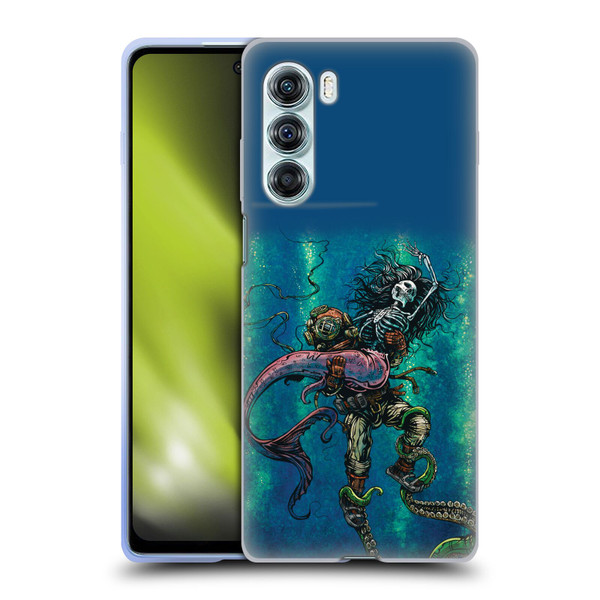 David Lozeau Colourful Grunge Diver And Mermaid Soft Gel Case for Motorola Edge S30 / Moto G200 5G