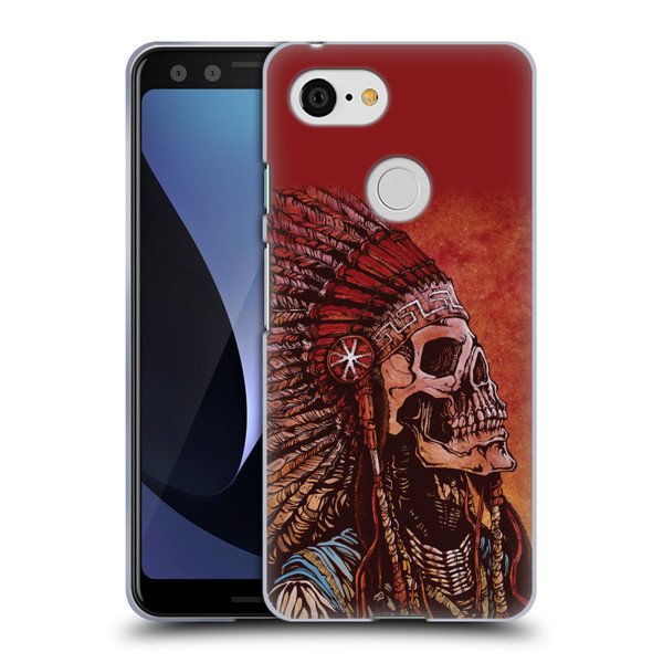 David Lozeau Colourful Grunge Native American Soft Gel Case for Google Pixel 3