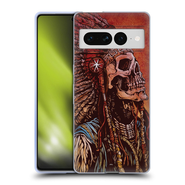 David Lozeau Colourful Grunge Native American Soft Gel Case for Google Pixel 7 Pro