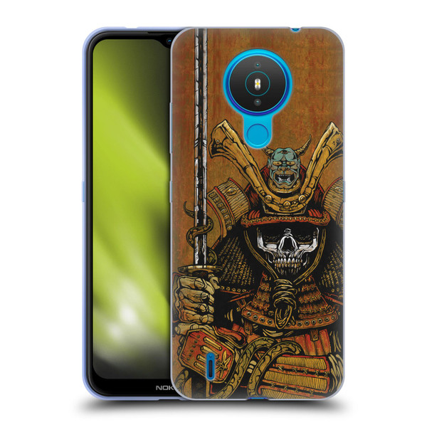 David Lozeau Colourful Grunge Samurai Soft Gel Case for Nokia 1.4