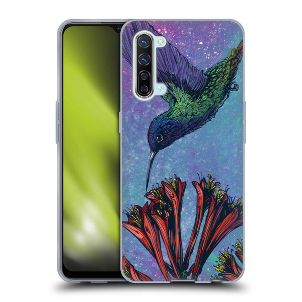 David Lozeau Colourful Grunge The Hummingbird Soft Gel Case for OPPO Find X2 Lite 5G