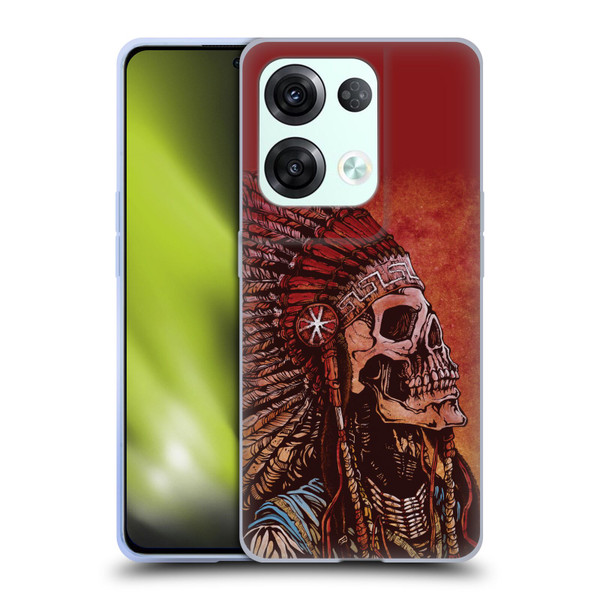 David Lozeau Colourful Grunge Native American Soft Gel Case for OPPO Reno8 Pro