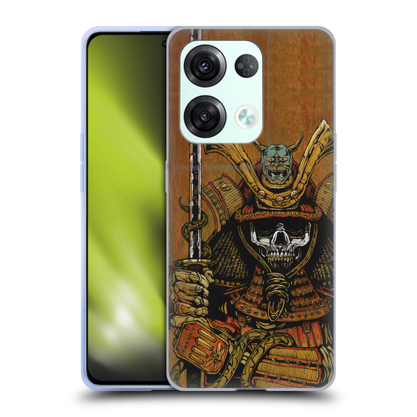 David Lozeau Colourful Grunge Samurai Soft Gel Case for OPPO Reno8 Pro