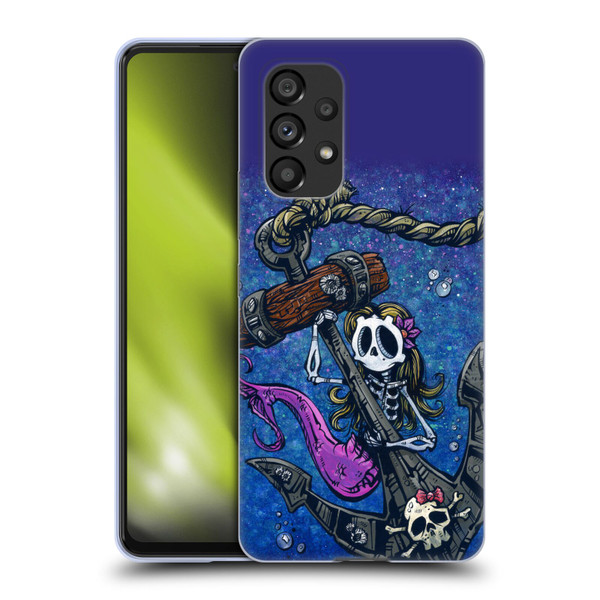 David Lozeau Colourful Grunge Mermaid Anchor Soft Gel Case for Samsung Galaxy A53 5G (2022)