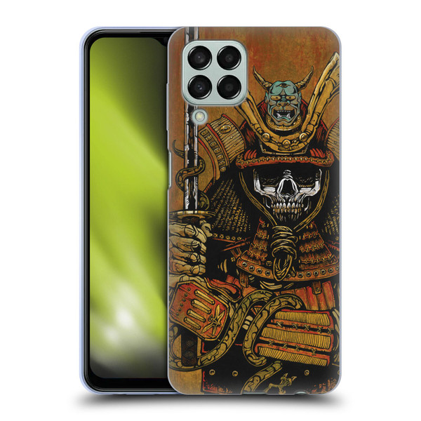 David Lozeau Colourful Grunge Samurai Soft Gel Case for Samsung Galaxy M33 (2022)