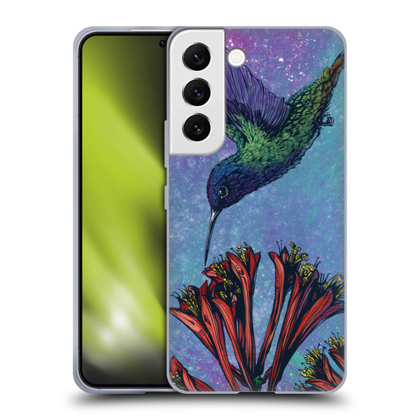 David Lozeau Colourful Grunge The Hummingbird Soft Gel Case for Samsung Galaxy S22 5G