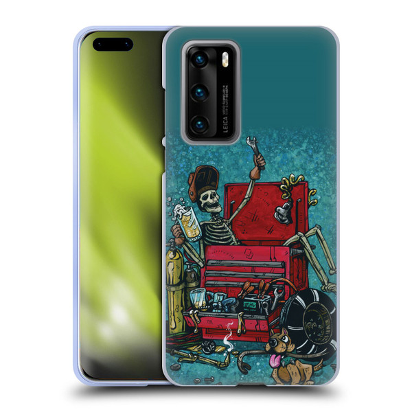 David Lozeau Colourful Art Garage Soft Gel Case for Huawei P40 5G