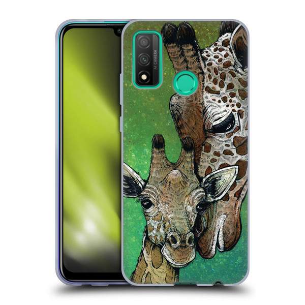 David Lozeau Colourful Art Giraffe Soft Gel Case for Huawei P Smart (2020)