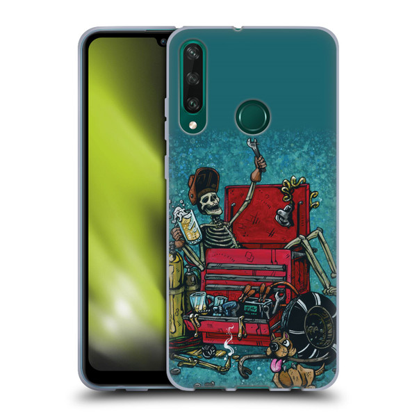David Lozeau Colourful Art Garage Soft Gel Case for Huawei Y6p