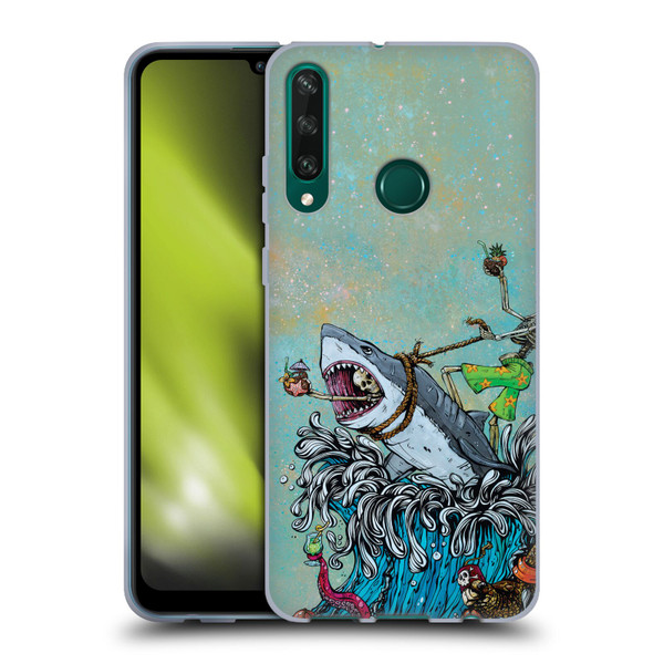 David Lozeau Colourful Art Surfing Soft Gel Case for Huawei Y6p