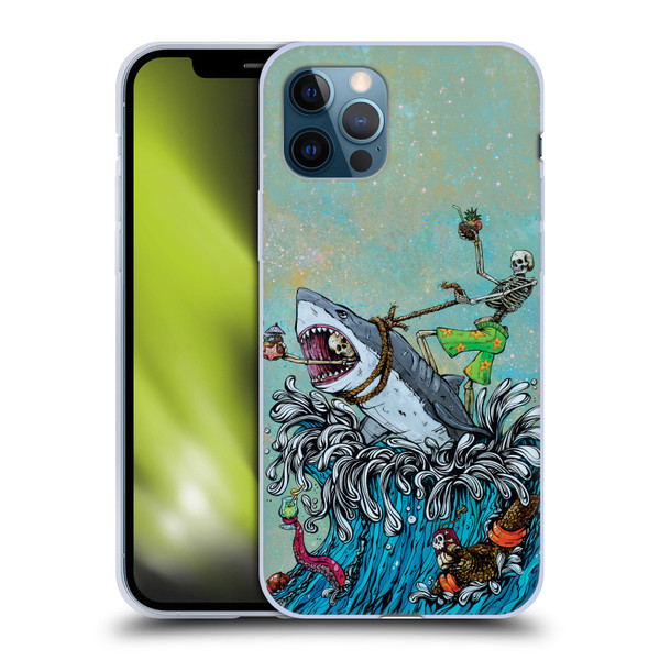 David Lozeau Colourful Art Surfing Soft Gel Case for Apple iPhone 12 / iPhone 12 Pro