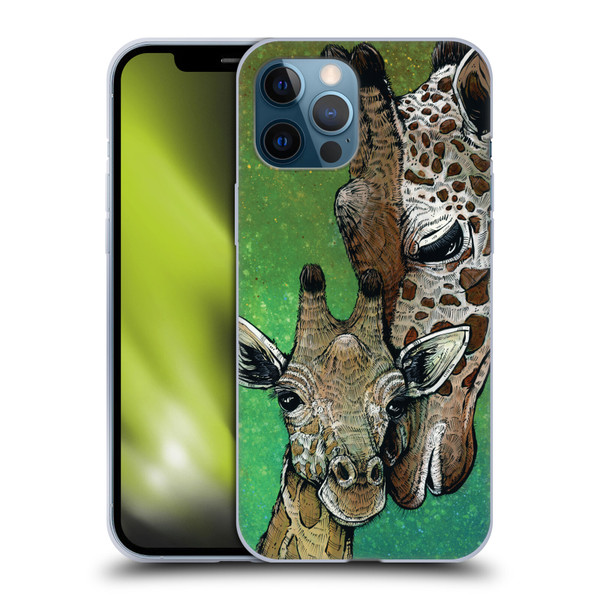 David Lozeau Colourful Art Giraffe Soft Gel Case for Apple iPhone 12 Pro Max