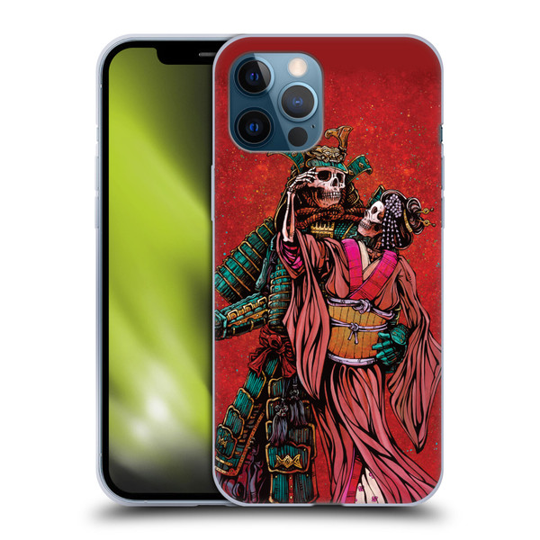 David Lozeau Colourful Art Samurai And Geisha Soft Gel Case for Apple iPhone 12 Pro Max