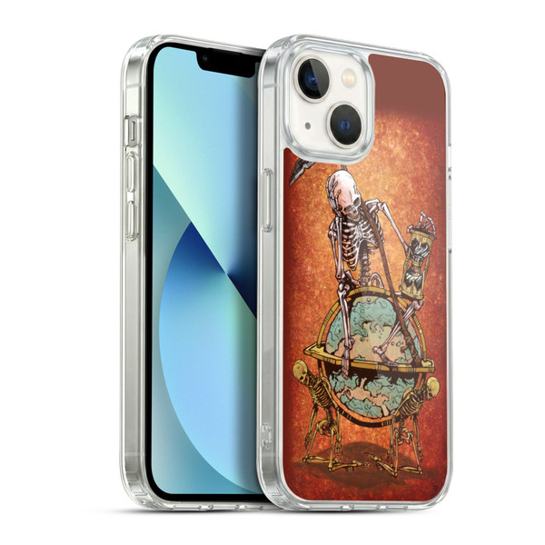 David Lozeau Colourful Art Memento Mori Soft Gel Case for Apple iPhone 13