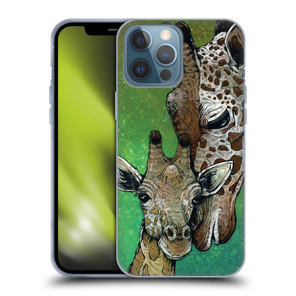David Lozeau Colourful Art Giraffe Soft Gel Case for Apple iPhone 13 Pro Max