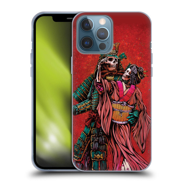 David Lozeau Colourful Art Samurai And Geisha Soft Gel Case for Apple iPhone 13 Pro Max