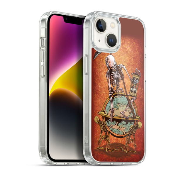 David Lozeau Colourful Art Memento Mori Soft Gel Case for Apple iPhone 14