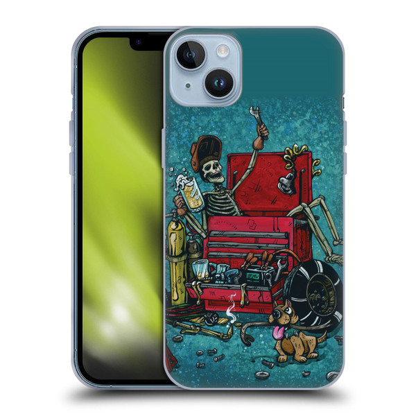 David Lozeau Colourful Art Garage Soft Gel Case for Apple iPhone 14 Plus
