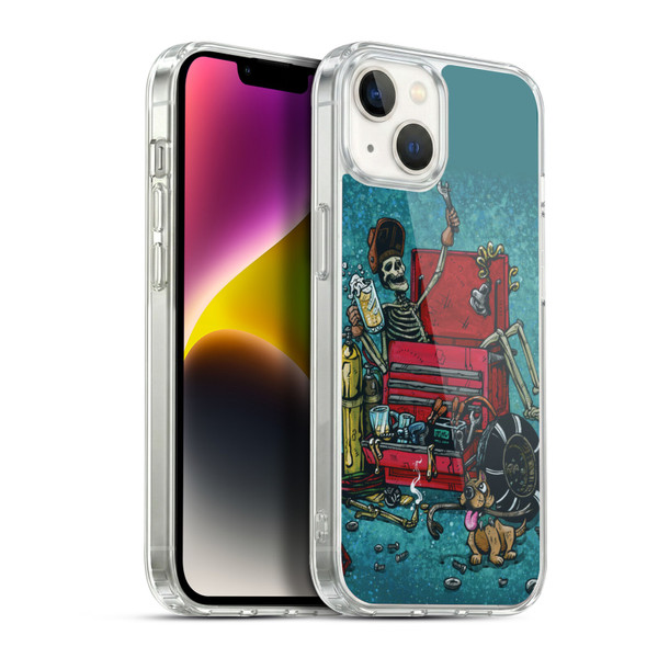 David Lozeau Colourful Art Garage Soft Gel Case for Apple iPhone 14 Plus & MagSafe