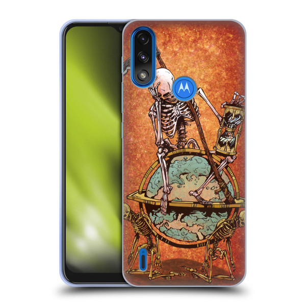 David Lozeau Colourful Art Memento Mori Soft Gel Case for Motorola Moto E7 Power / Moto E7i Power