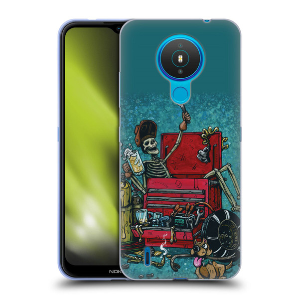 David Lozeau Colourful Art Garage Soft Gel Case for Nokia 1.4