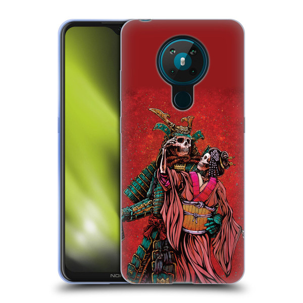 David Lozeau Colourful Art Samurai And Geisha Soft Gel Case for Nokia 5.3