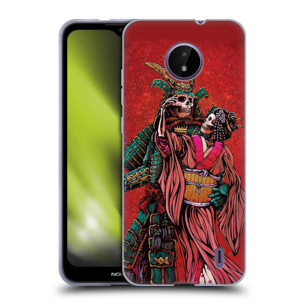 David Lozeau Colourful Art Samurai And Geisha Soft Gel Case for Nokia C10 / C20