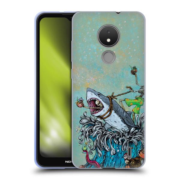 David Lozeau Colourful Art Surfing Soft Gel Case for Nokia C21