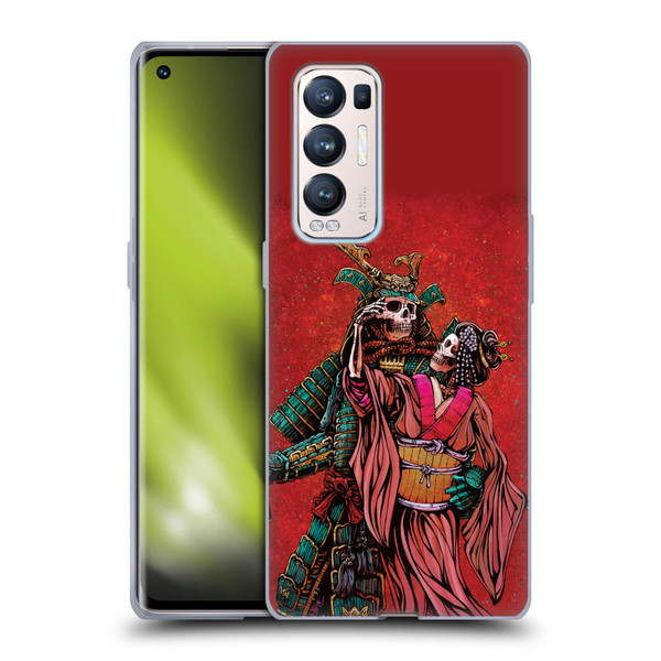 David Lozeau Colourful Art Samurai And Geisha Soft Gel Case for OPPO Find X3 Neo / Reno5 Pro+ 5G