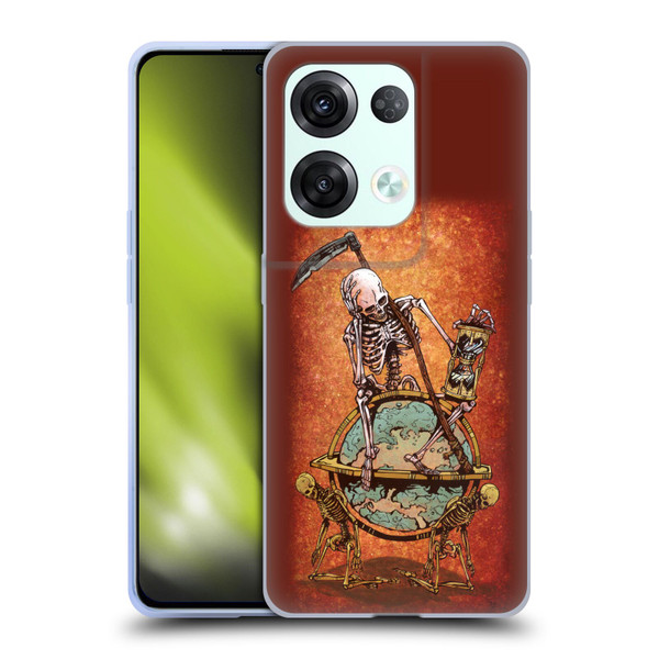 David Lozeau Colourful Art Memento Mori Soft Gel Case for OPPO Reno8 Pro