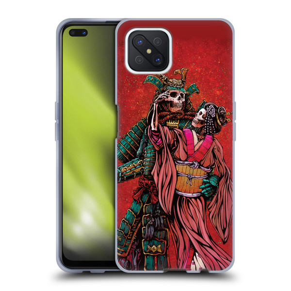 David Lozeau Colourful Art Samurai And Geisha Soft Gel Case for OPPO Reno4 Z 5G