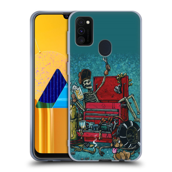 David Lozeau Colourful Art Garage Soft Gel Case for Samsung Galaxy M30s (2019)/M21 (2020)