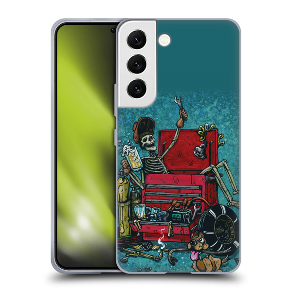 David Lozeau Colourful Art Garage Soft Gel Case for Samsung Galaxy S22 5G