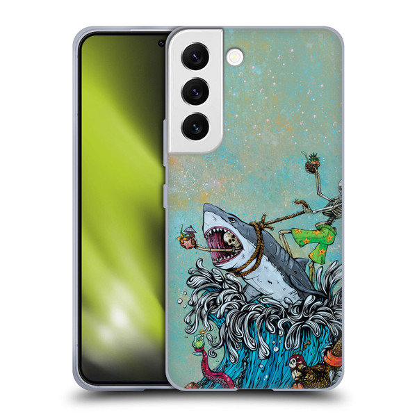 David Lozeau Colourful Art Surfing Soft Gel Case for Samsung Galaxy S22 5G