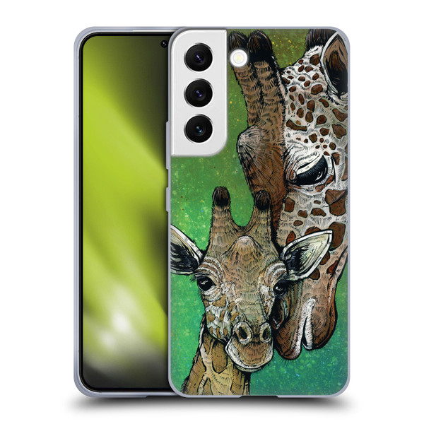 David Lozeau Colourful Art Giraffe Soft Gel Case for Samsung Galaxy S22 5G
