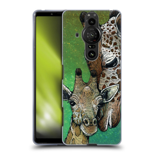 David Lozeau Colourful Art Giraffe Soft Gel Case for Sony Xperia Pro-I