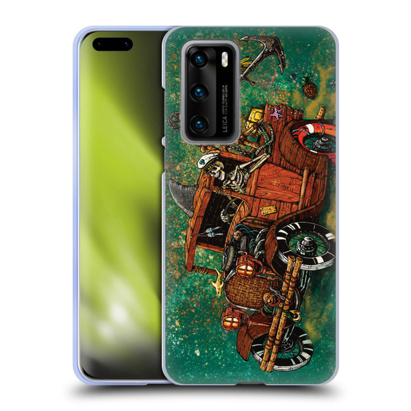 David Lozeau Skeleton Grunge Tiki Towing Soft Gel Case for Huawei P40 5G
