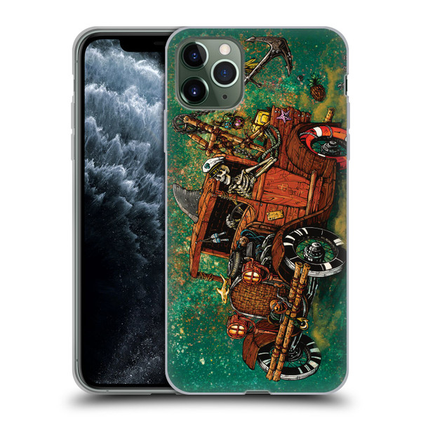 David Lozeau Skeleton Grunge Tiki Towing Soft Gel Case for Apple iPhone 11 Pro Max