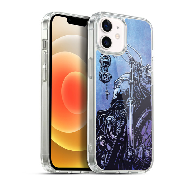 David Lozeau Skeleton Grunge Motorcycle Soft Gel Case for Apple iPhone 12 / iPhone 12 Pro & MagSafe