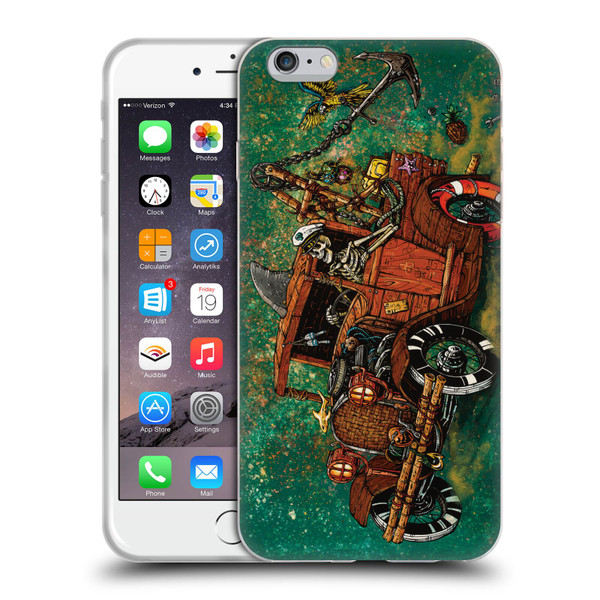 David Lozeau Skeleton Grunge Tiki Towing Soft Gel Case for Apple iPhone 6 Plus / iPhone 6s Plus
