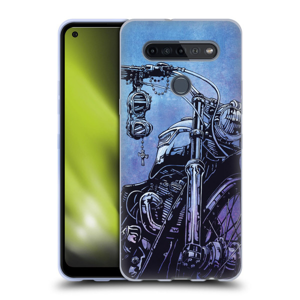 David Lozeau Skeleton Grunge Motorcycle Soft Gel Case for LG K51S
