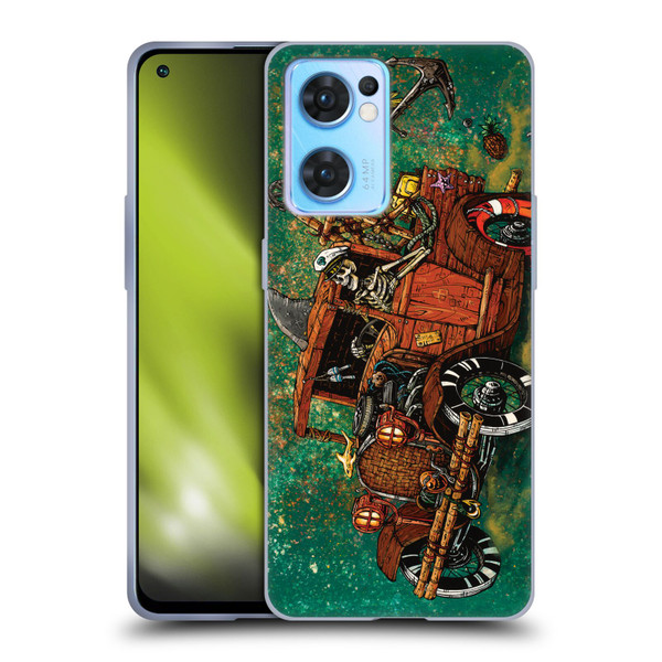 David Lozeau Skeleton Grunge Tiki Towing Soft Gel Case for OPPO Reno7 5G / Find X5 Lite