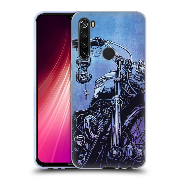 David Lozeau Skeleton Grunge Motorcycle Soft Gel Case for Xiaomi Redmi Note 8T