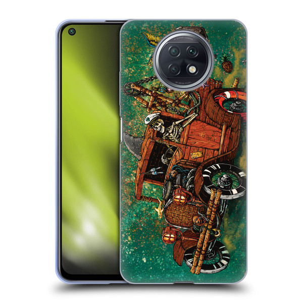 David Lozeau Skeleton Grunge Tiki Towing Soft Gel Case for Xiaomi Redmi Note 9T 5G