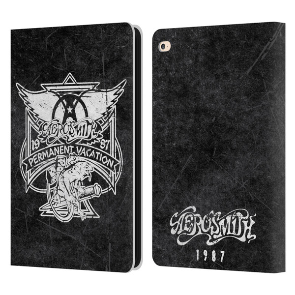 Aerosmith Black And White 1987 Permanent Vacation Leather Book Wallet Case Cover For Apple iPad Air 2 (2014)