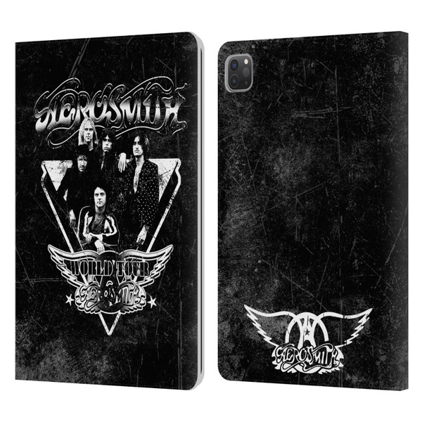 Aerosmith Black And White World Tour Leather Book Wallet Case Cover For Apple iPad Pro 11 2020 / 2021 / 2022