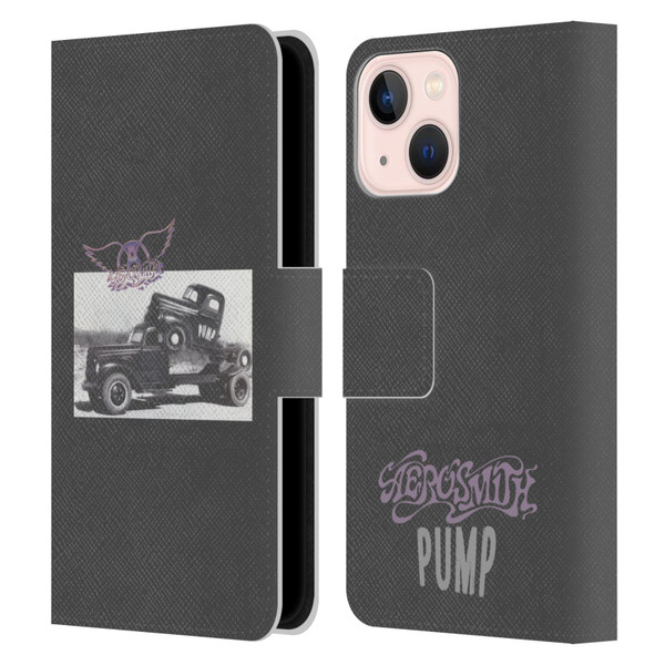 Aerosmith Black And White The Pump Leather Book Wallet Case Cover For Apple iPhone 13 Mini